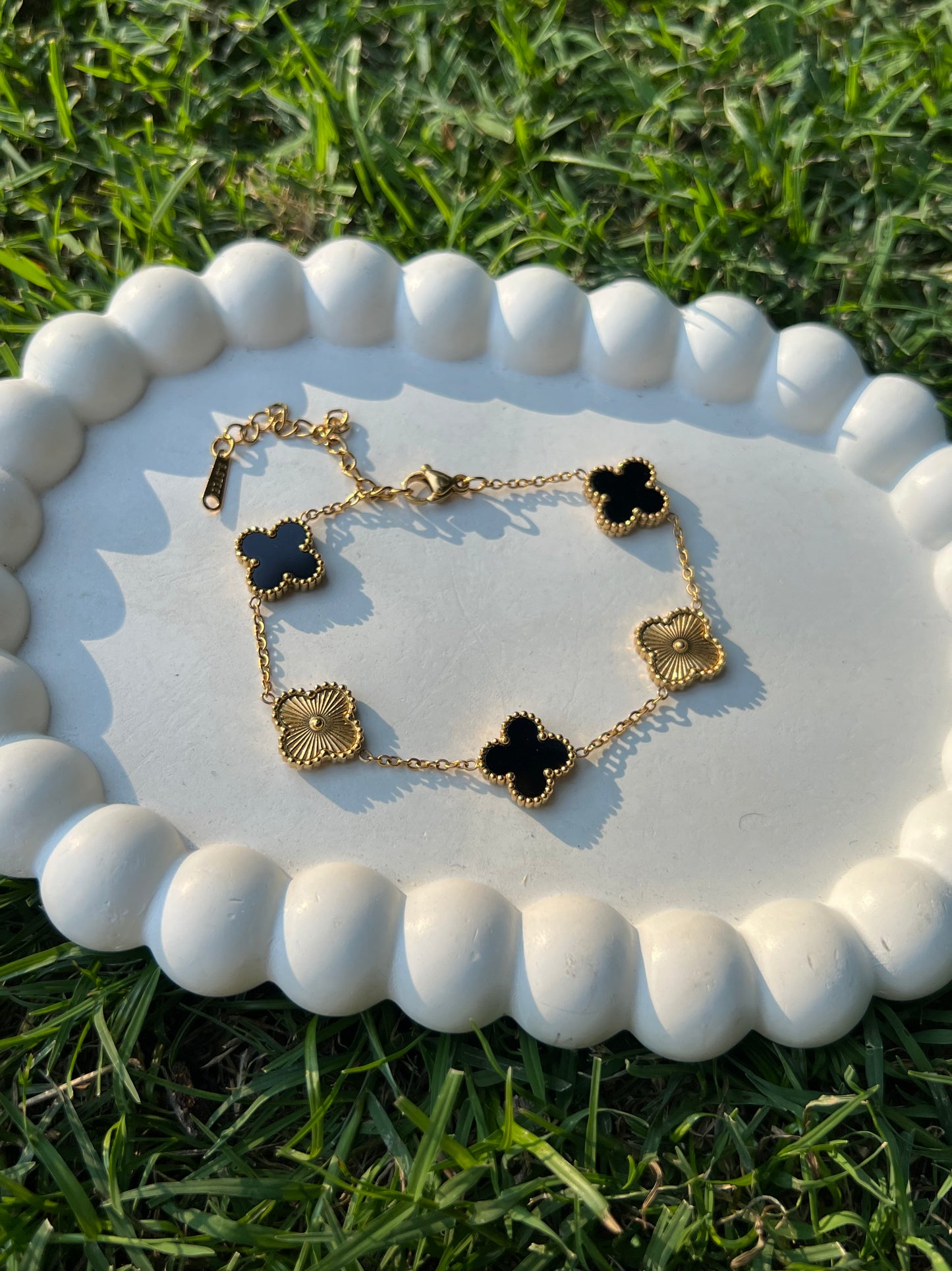 Ethereal Bloom Clover Bracelet