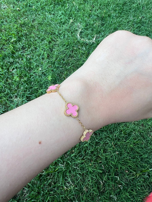 Rose Bloom Clover Bracelet