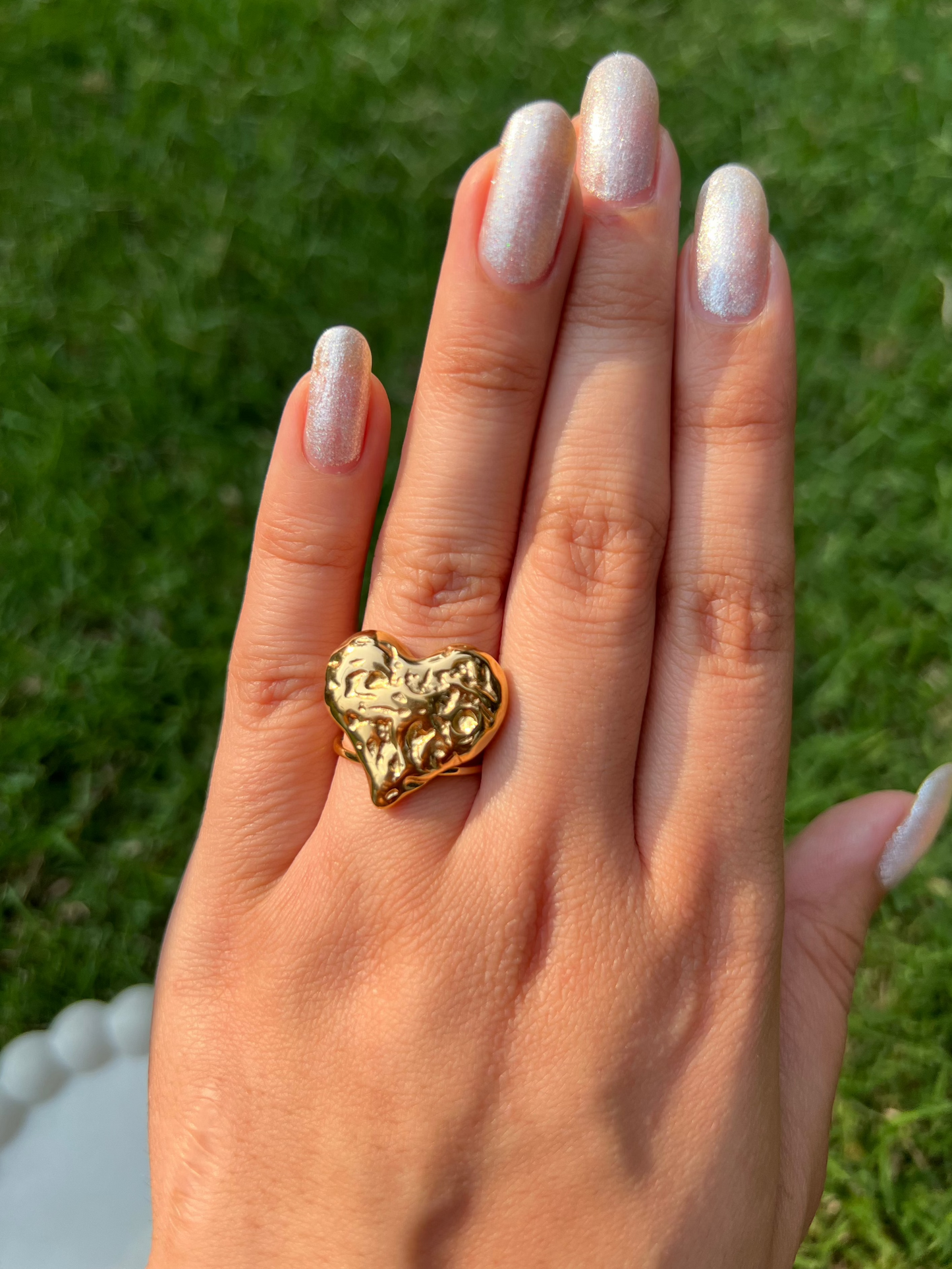 Golden Heartbeat Ring