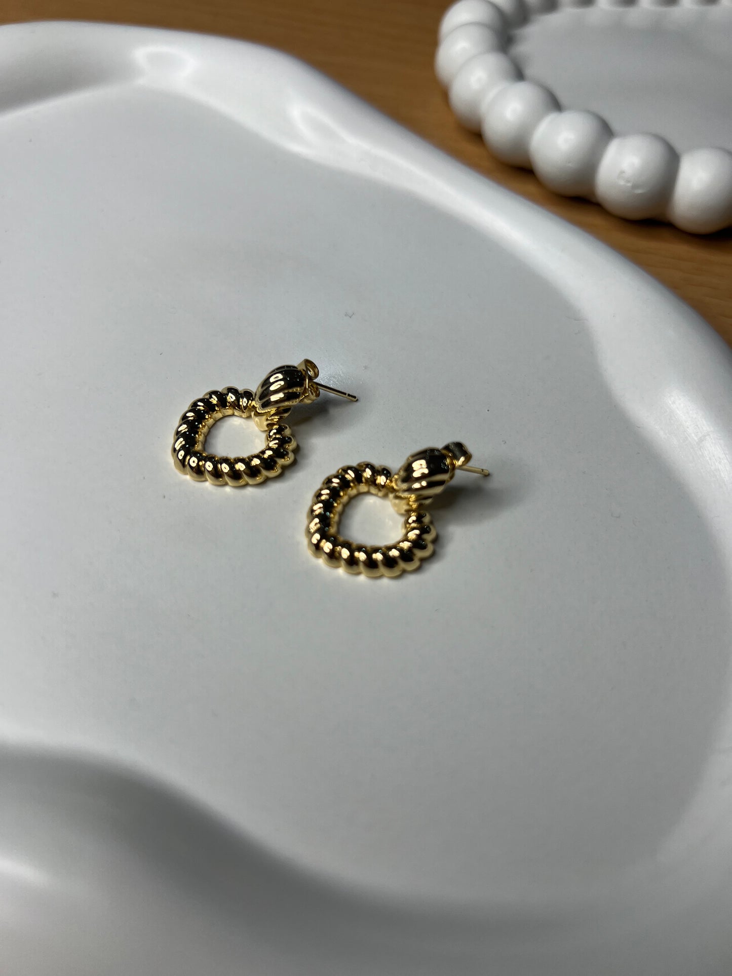 Studded Swirl Earrings