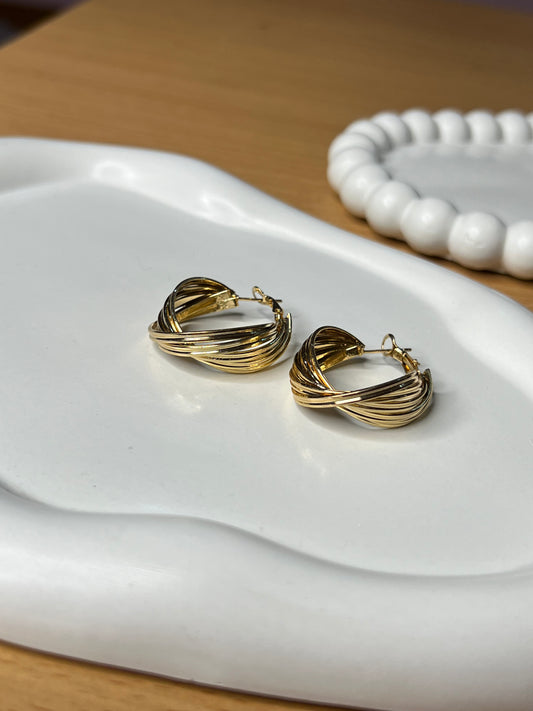 Radiance of Dawn Gold Hoops