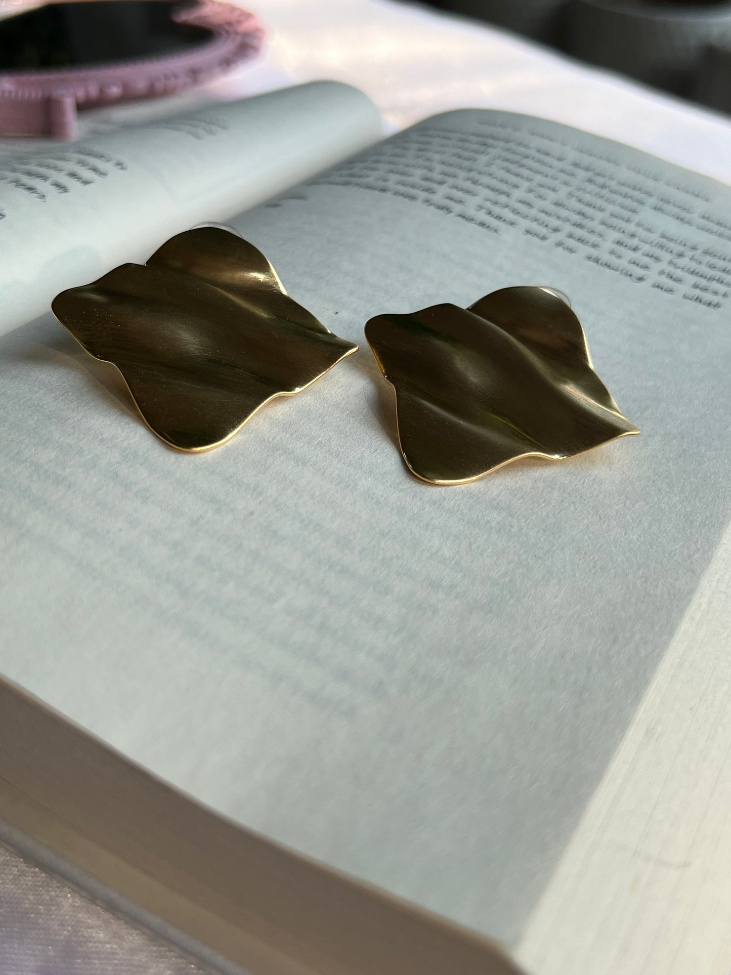 Textured Retro Square Earrings