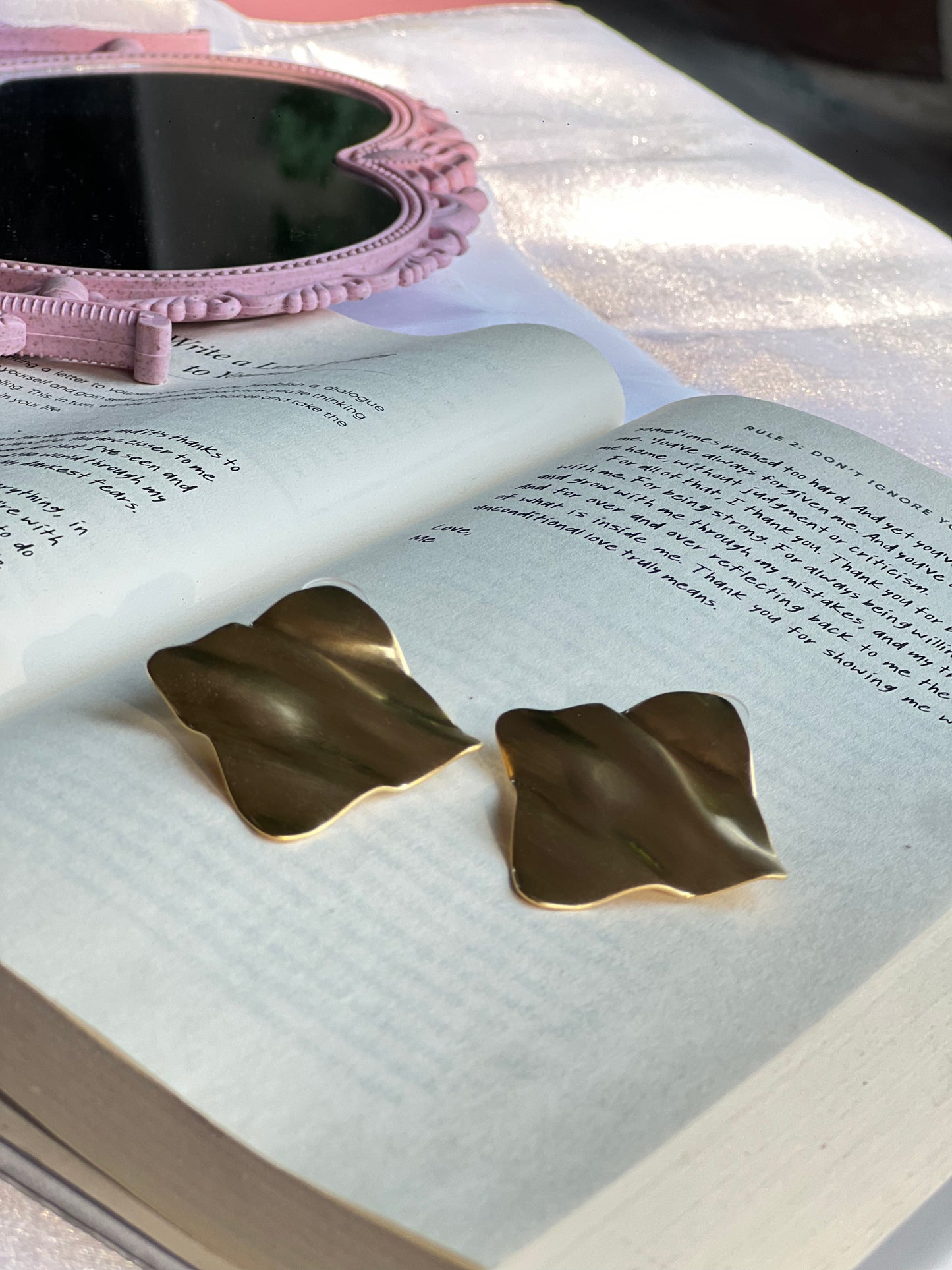 Textured Retro Square Earrings