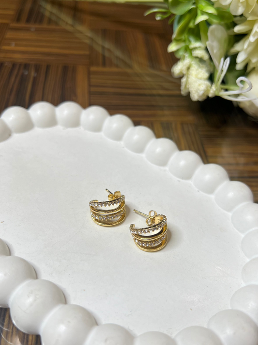 Celeste Charm Hoops