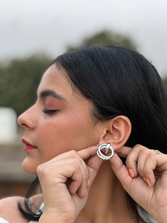 Silver Cascade Earrings