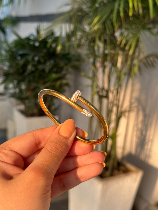 Gold Nail Cartier Bracelet