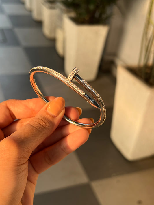 Silver Nail Cartier Bracelet