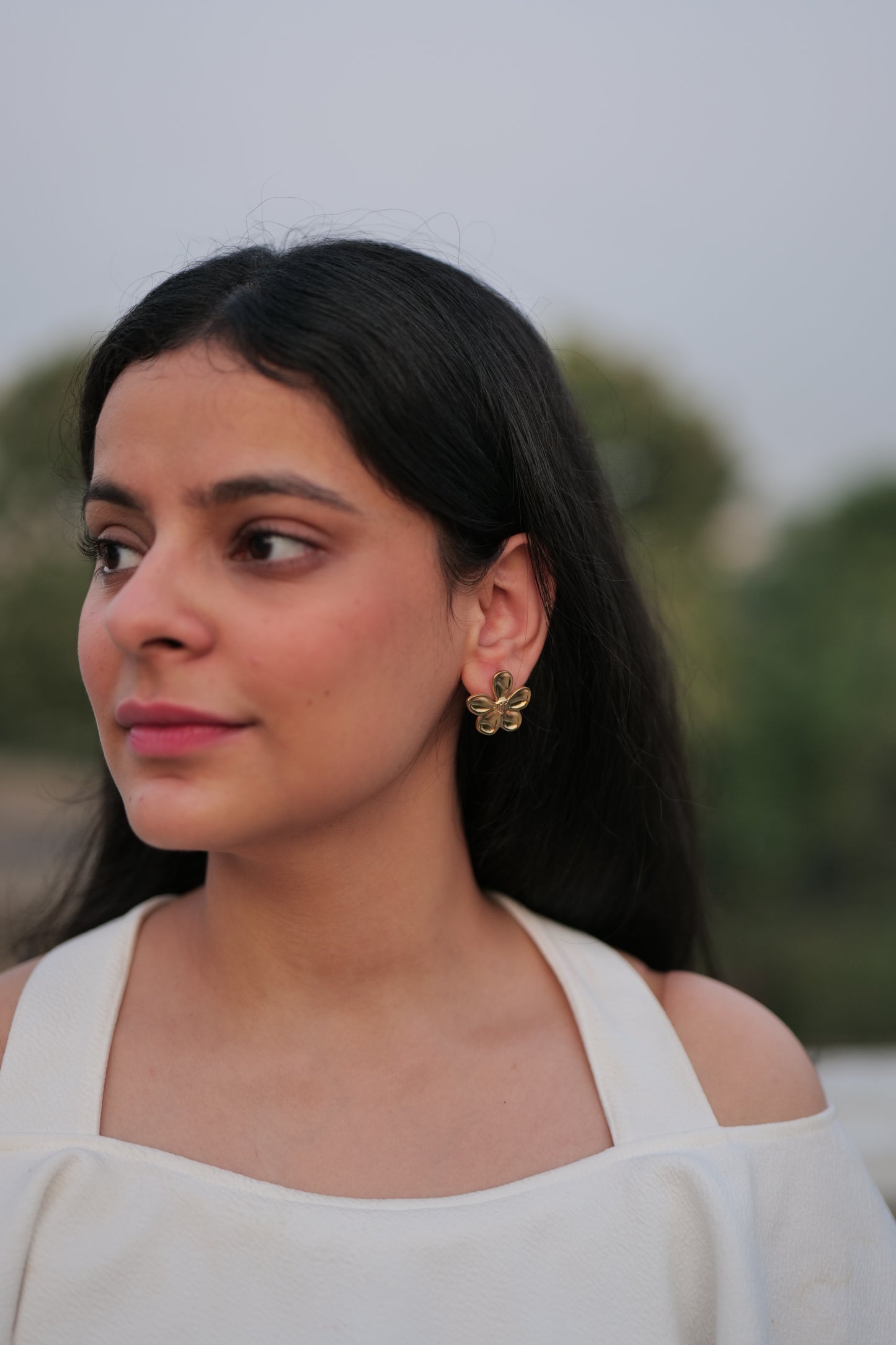 Rustic Bloom Petal Earrings